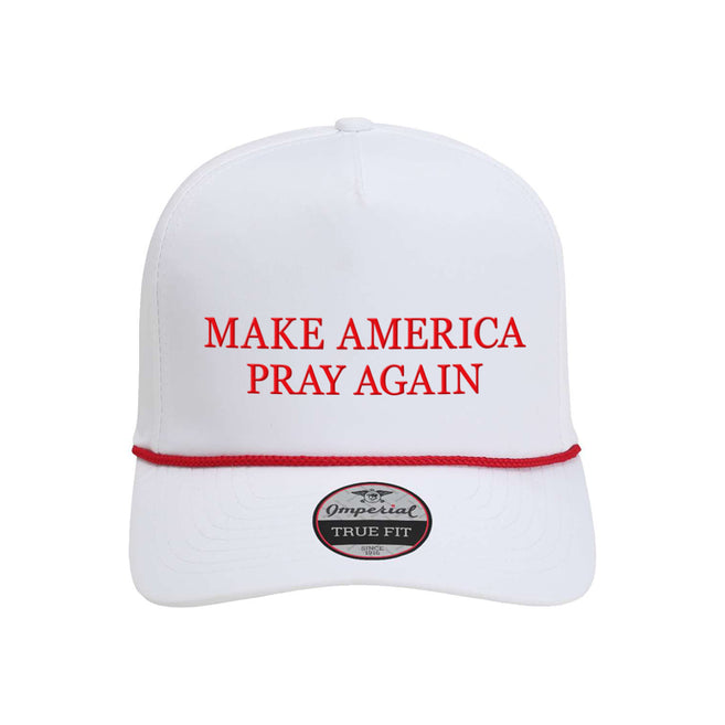 Make America Pray Again White & Red Rope Hat