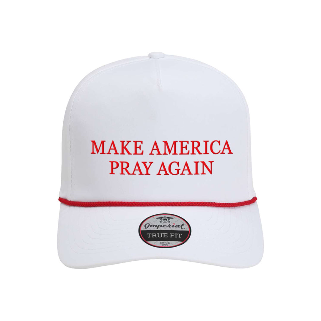 Make America Pray Again White & Red Rope Hat