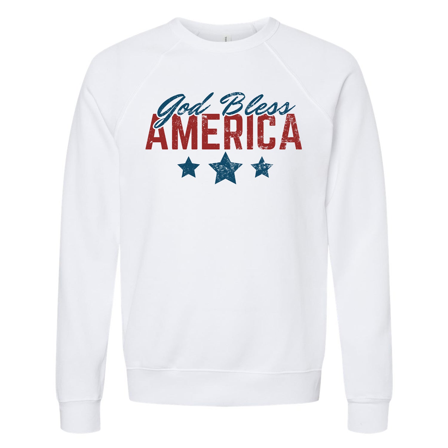 God Bless America Stars Crewneck Sweatshirt