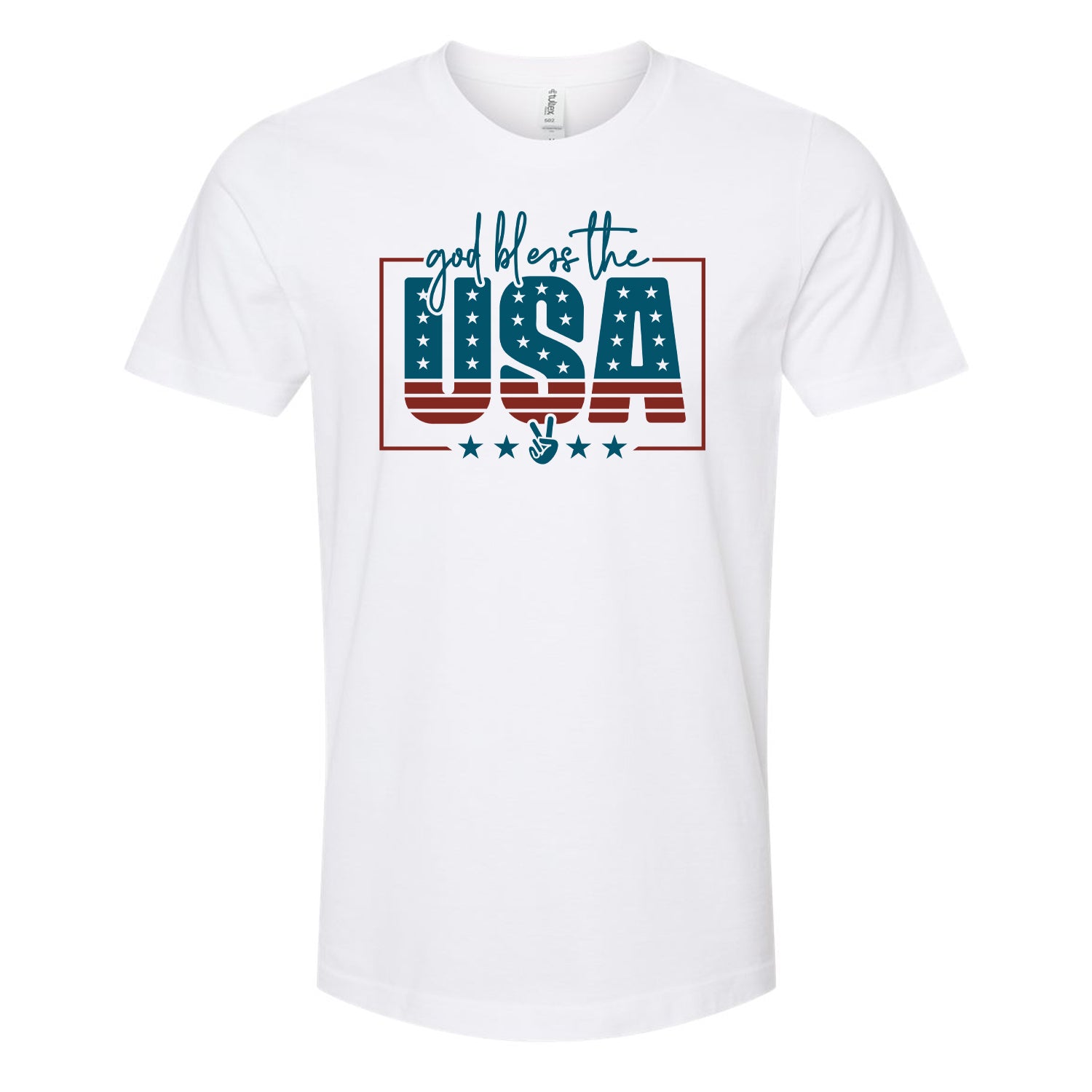 God Bless The USA Peace Tee