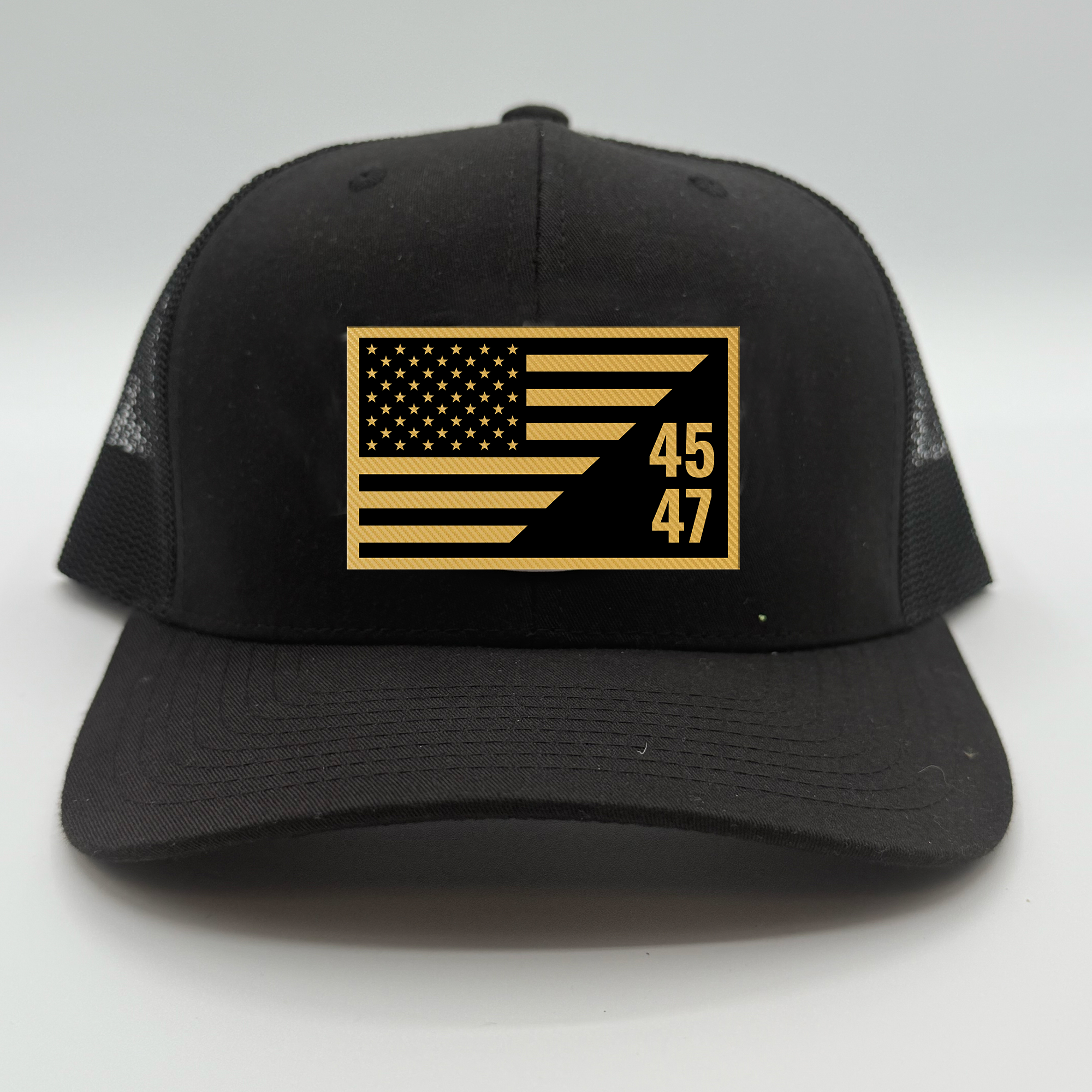 45-47 Flag Leather Patch Hat