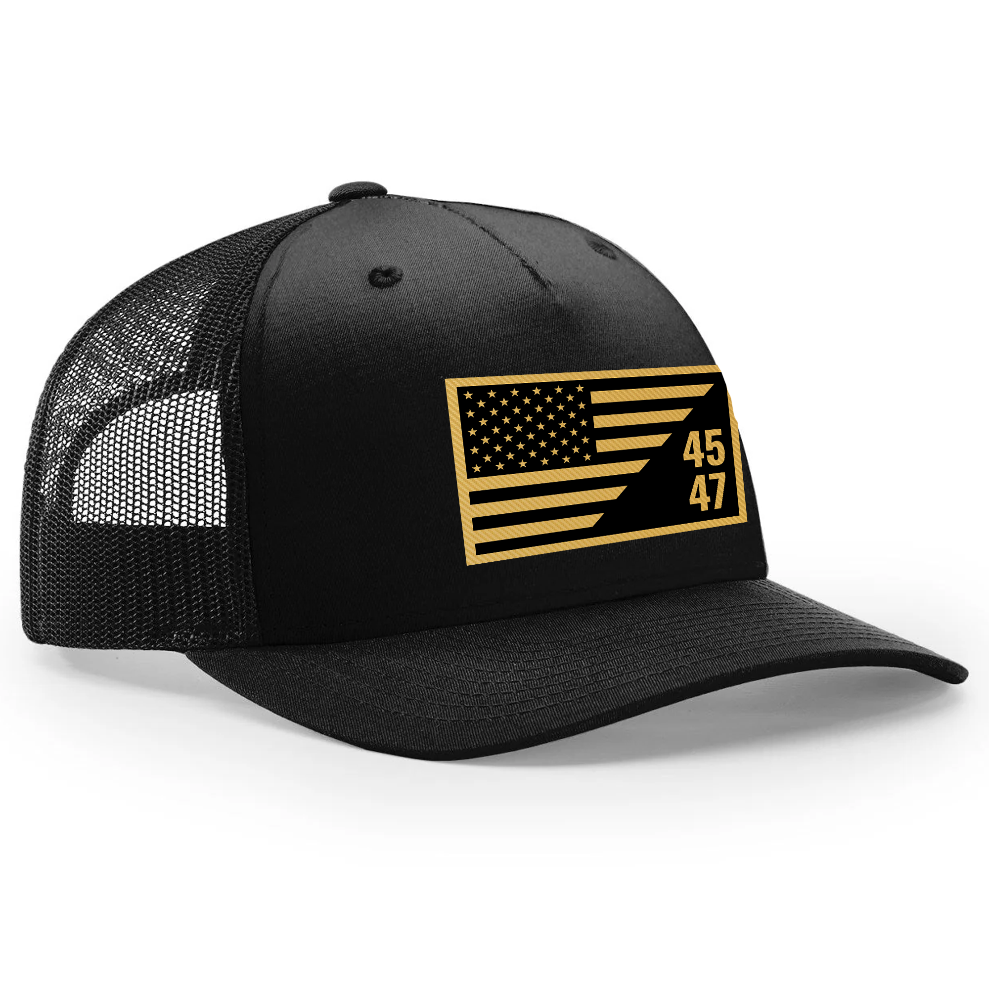 45-47 Flag Leather Patch Hat