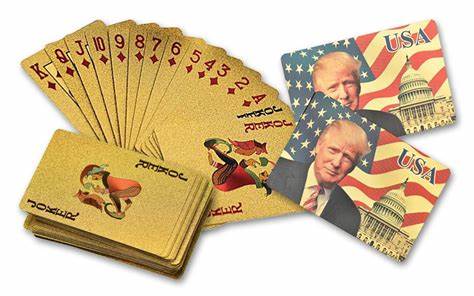 Gold Trump Playing Cards