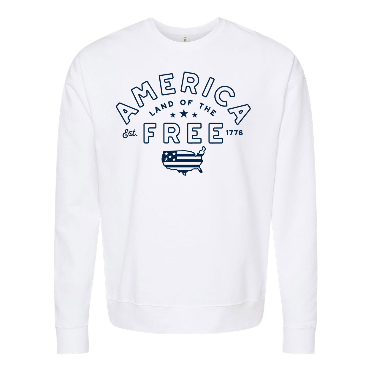 America Land Of The Free Crewneck Sweatshirt