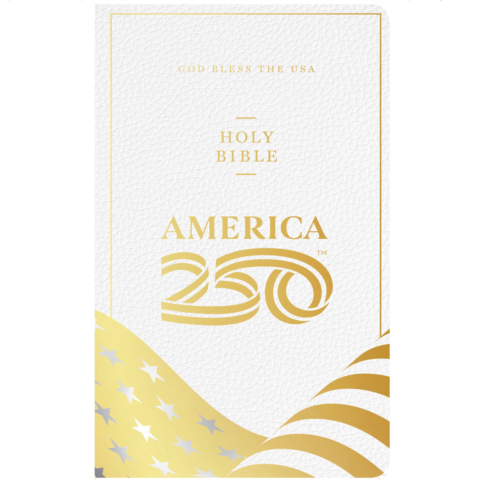America 250 Edition Bible - White & Gold